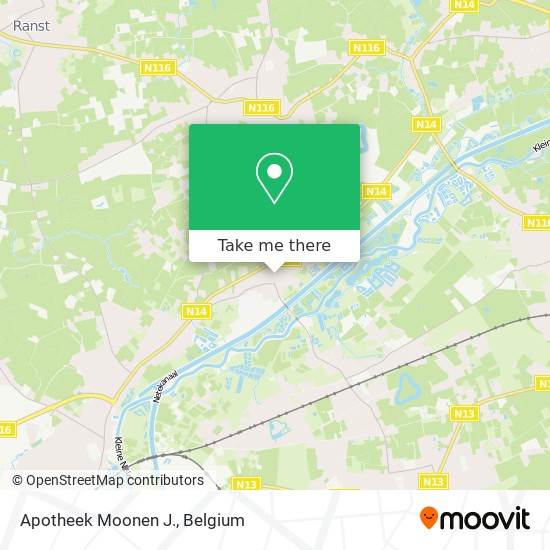 Apotheek Moonen J. map