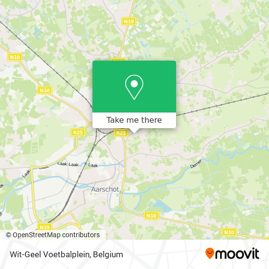 Wit-Geel Voetbalplein map
