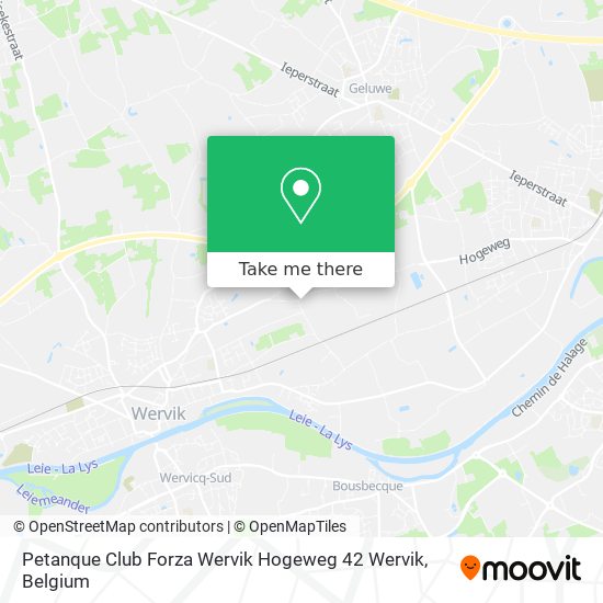 Petanque Club Forza Wervik Hogeweg 42 Wervik map