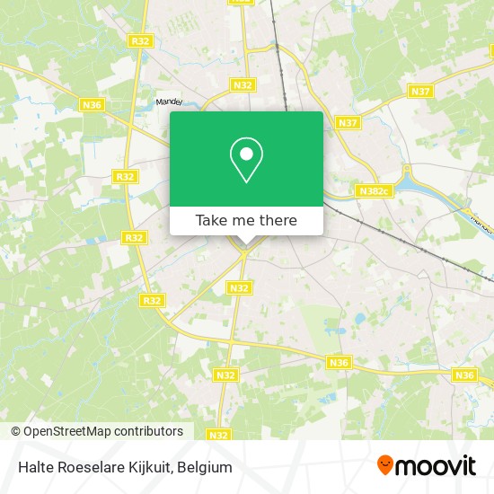 Halte Roeselare Kijkuit map