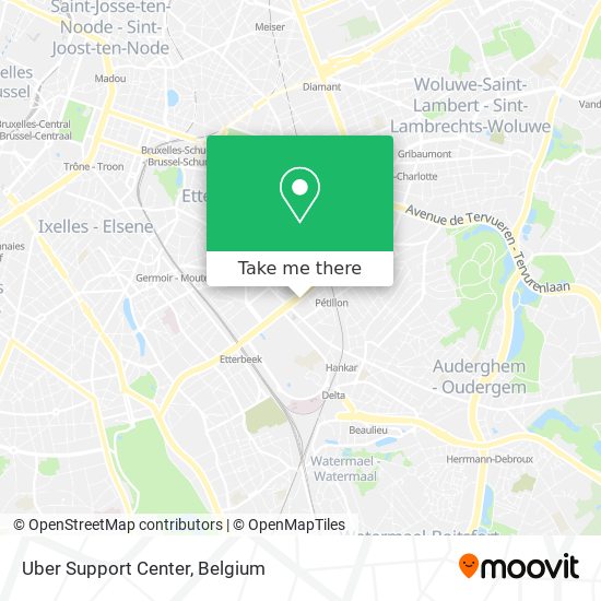 Uber Support Center map