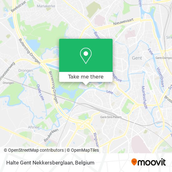 Halte Gent Nekkersberglaan map