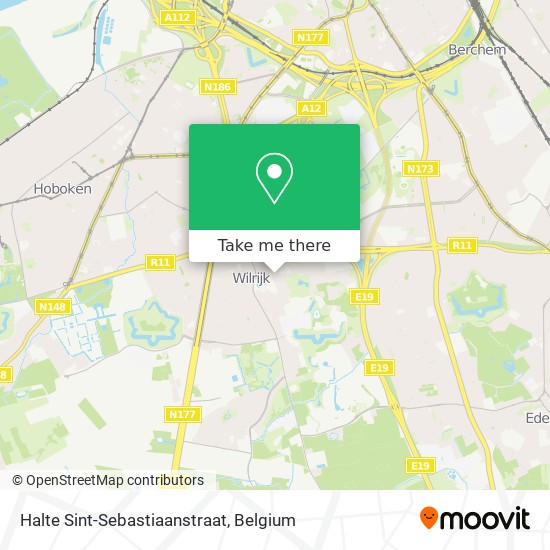 Halte Sint-Sebastiaanstraat map