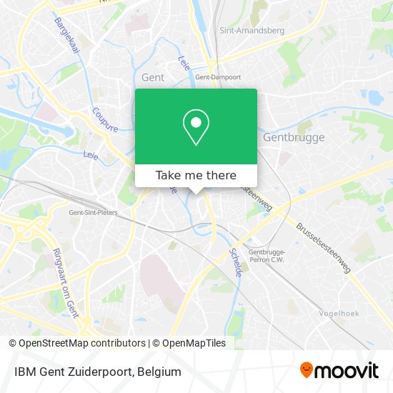 IBM Gent Zuiderpoort map