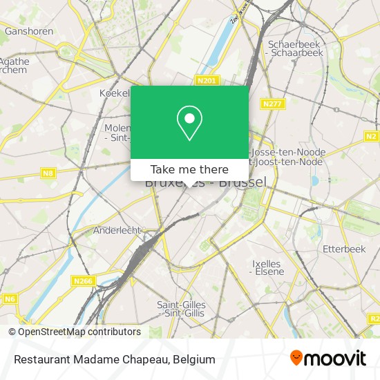 Restaurant Madame Chapeau map