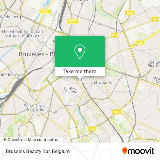 Brussels Beauty Bar map