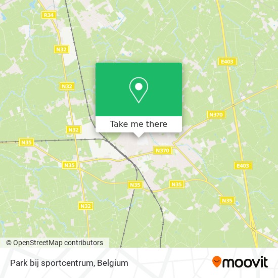 Park bij sportcentrum plan