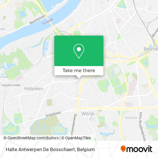 Halte Antwerpen De Bosschaert map