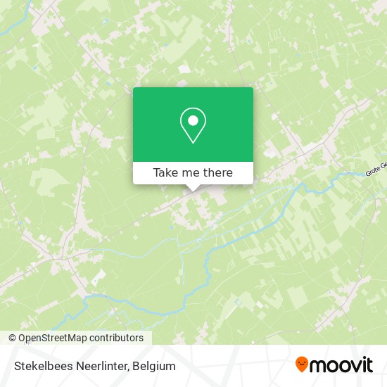 Stekelbees Neerlinter map