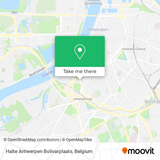 Halte Antwerpen Bolivarplaats map