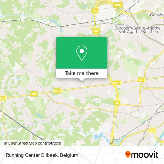 Running Center Dilbeek map