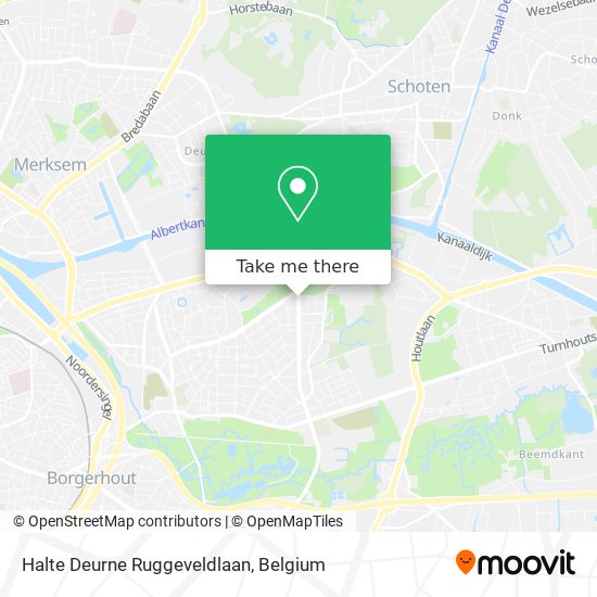 Halte Deurne Ruggeveldlaan map