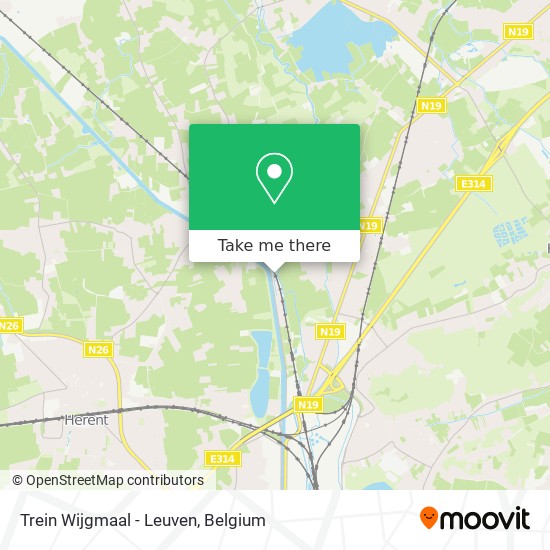 Trein Wijgmaal - Leuven map
