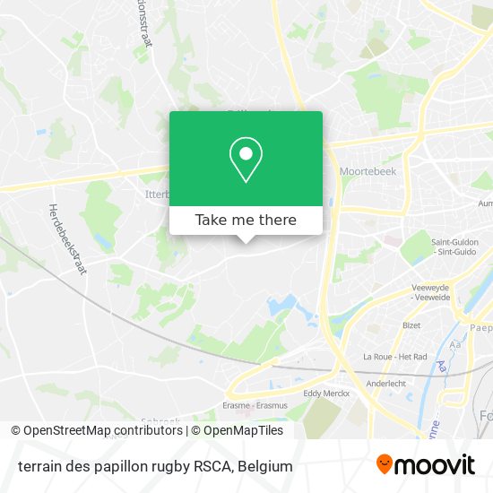 terrain des papillon rugby RSCA map