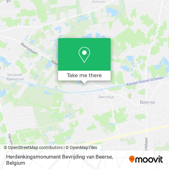 Herdenkingsmonument Bevrijding van Beerse plan