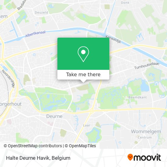 Halte Deurne Havik map