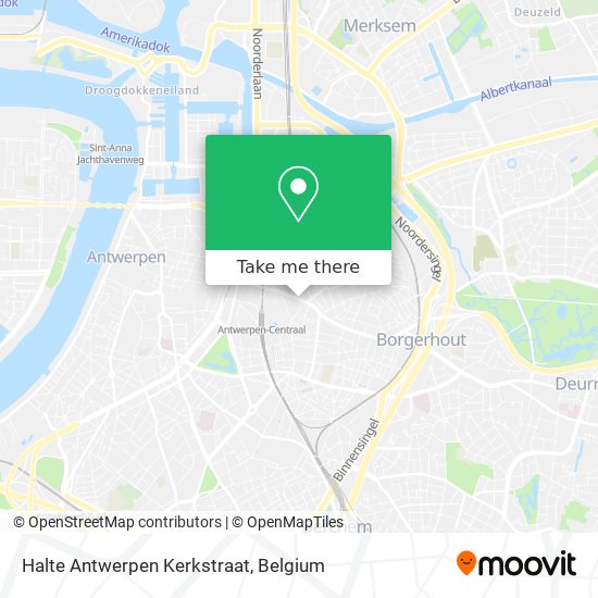 Halte Antwerpen Kerkstraat map