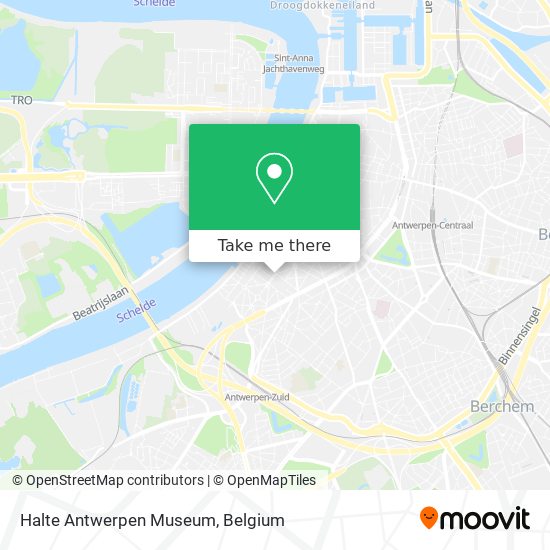 Halte Antwerpen Museum map