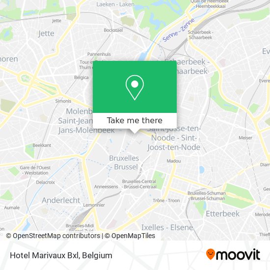 Hotel Marivaux Bxl map