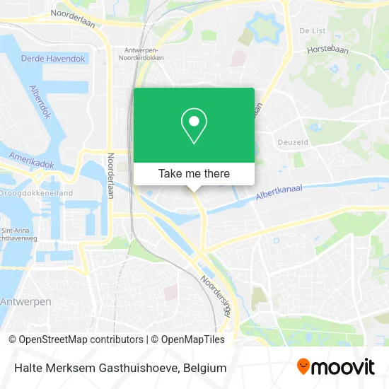 Halte Merksem Gasthuishoeve map