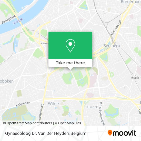 Gynaecoloog Dr. Van Der Heyden map