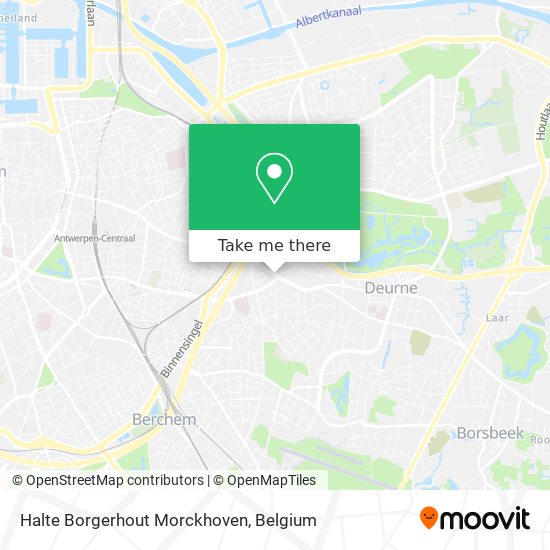 Halte Borgerhout Morckhoven map