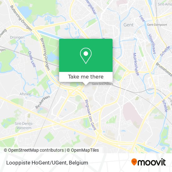 Looppiste HoGent/UGent map