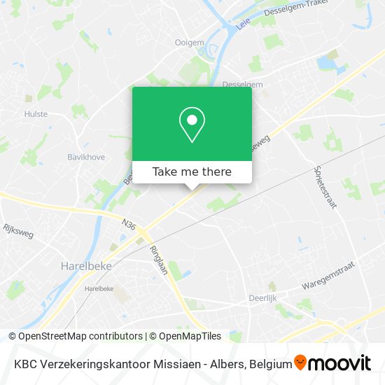 KBC Verzekeringskantoor Missiaen - Albers map