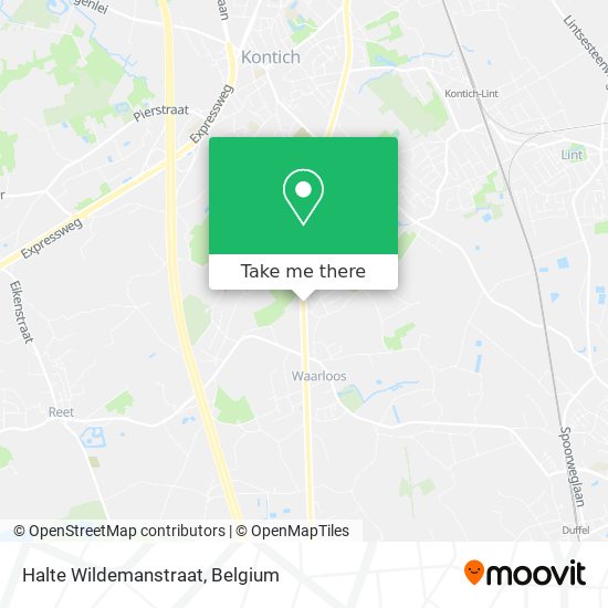 Halte Wildemanstraat map