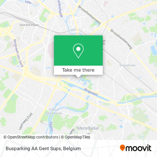 Busparking AA Gent Sups map