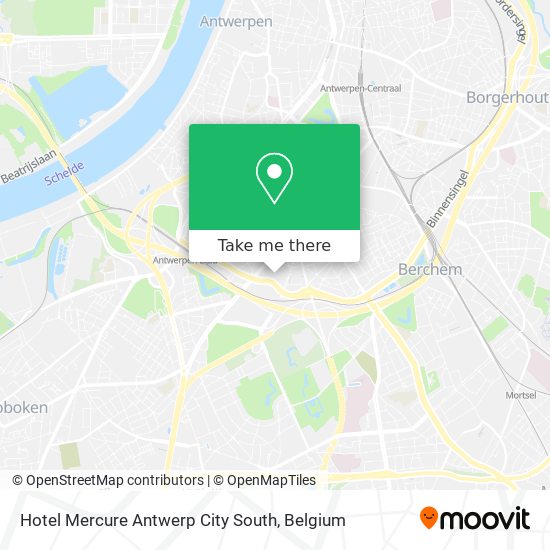 Hotel Mercure Antwerp City South map