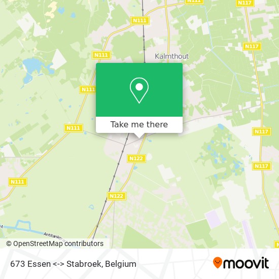 673 Essen <-> Stabroek map