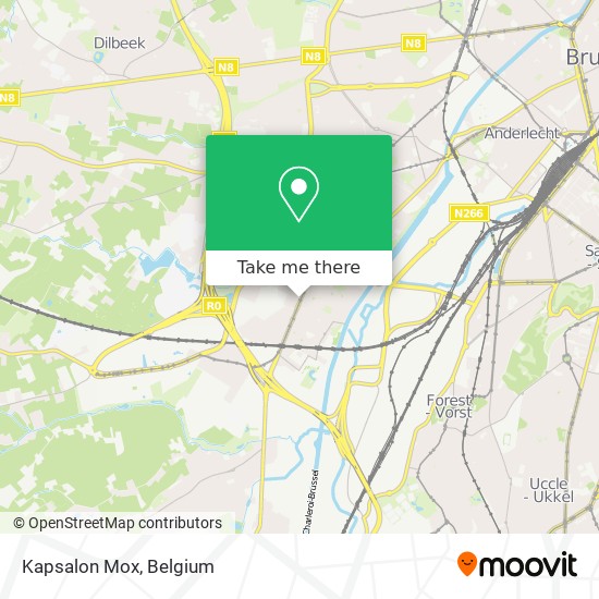 Kapsalon Mox map