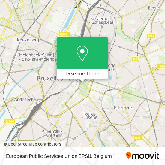 European Public Services Union EPSU map