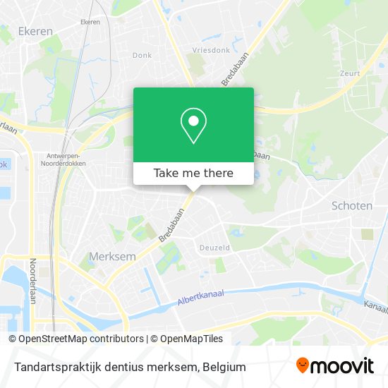 Tandartspraktijk dentius merksem map