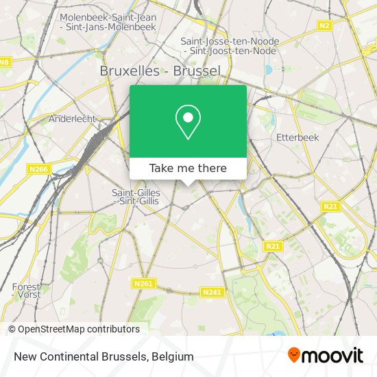 New Continental Brussels map