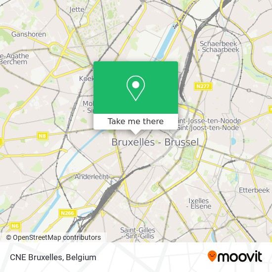 CNE Bruxelles map