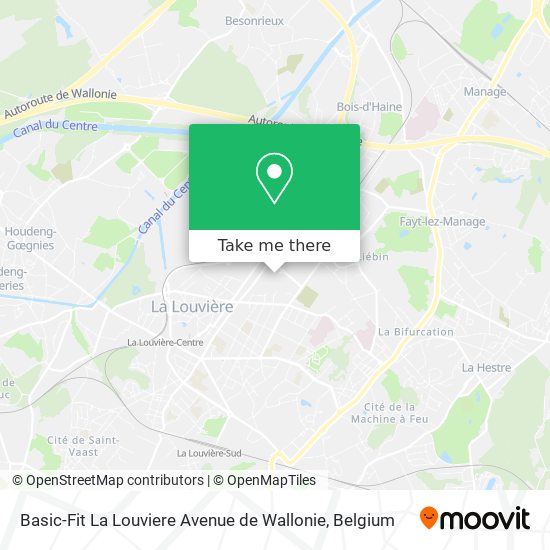 Basic-Fit La Louviere Avenue de Wallonie map
