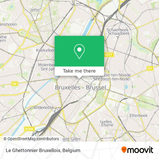 Le Ghettonnier Bruxellois map