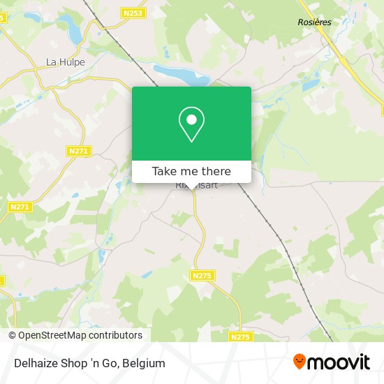 Delhaize Shop 'n Go map