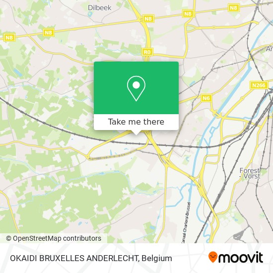 OKAIDI BRUXELLES ANDERLECHT map