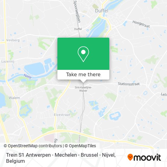 Trein S1 Antwerpen - Mechelen - Brussel - Nijvel map