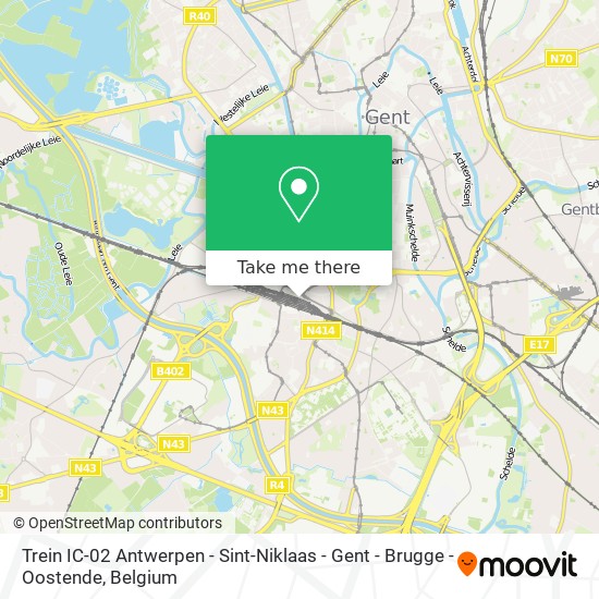 Trein IC-02 Antwerpen - Sint-Niklaas - Gent - Brugge - Oostende map