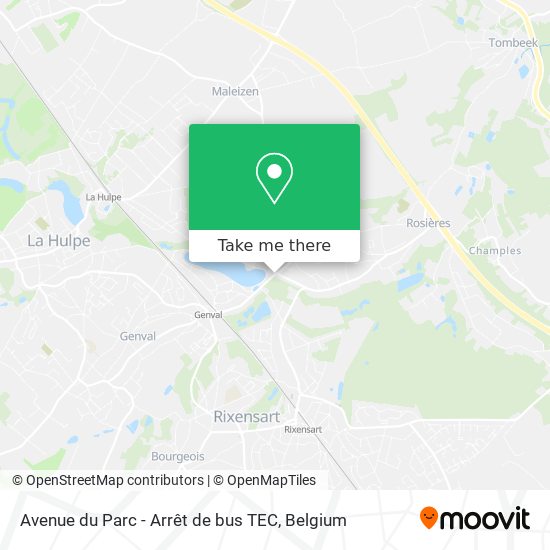 Avenue du Parc - Arrêt de bus TEC map