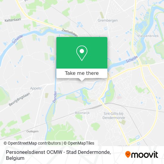 Personeelsdienst OCMW - Stad Dendermonde map