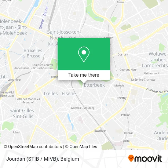 Jourdan (STIB / MIVB) map
