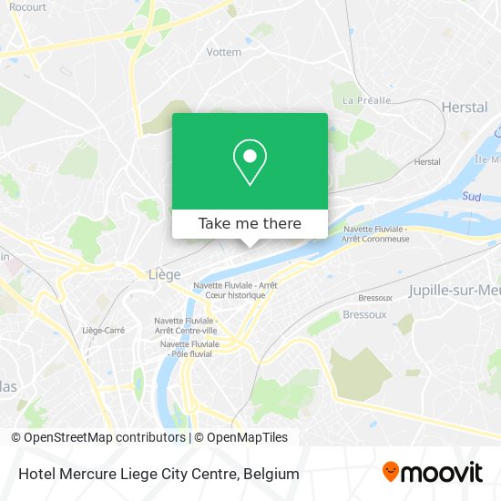 Hotel Mercure Liege City Centre map