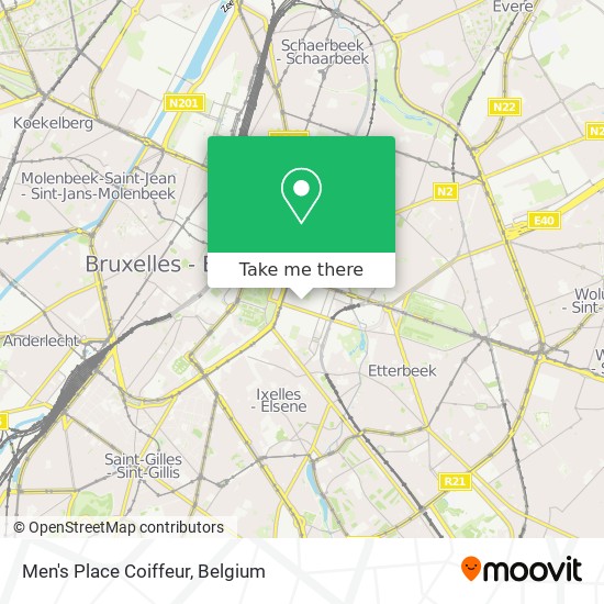 Men's Place Coiffeur map