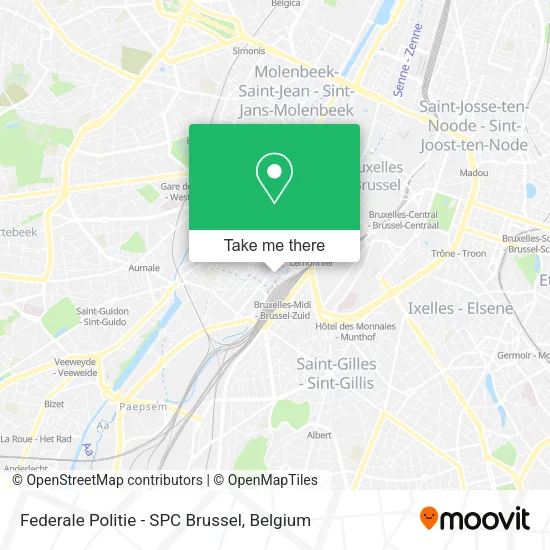 Federale Politie - SPC Brussel map