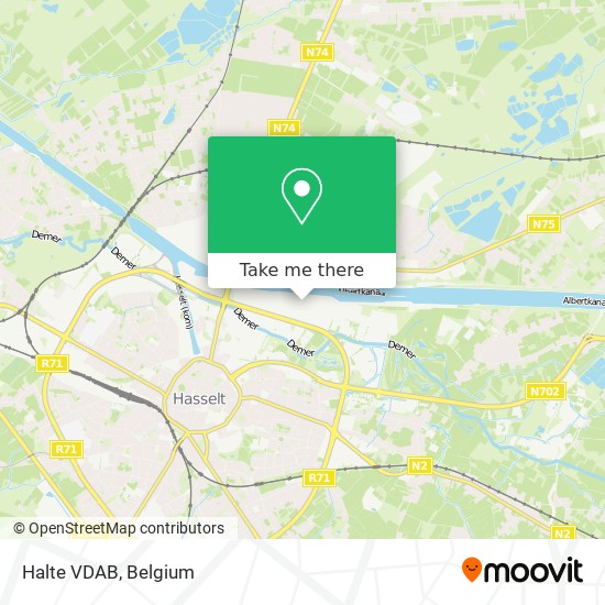 Halte VDAB map